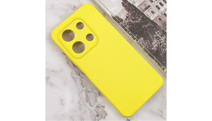 Чехол Silicone Cover Lakshmi Full Camera (AA) для Xiaomi Redmi Note 13 4G Желтый / Flash - фото