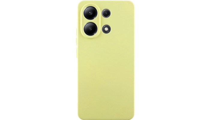 Чохол Silicone Cover Lakshmi Full Camera (AA) для Xiaomi Redmi Note 13 4G Жовтий / Mellow Yellow - фото