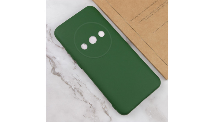 Чохол Silicone Cover Lakshmi Full Camera (AA) для Xiaomi Redmi A3 Зелений / Dark green - фото