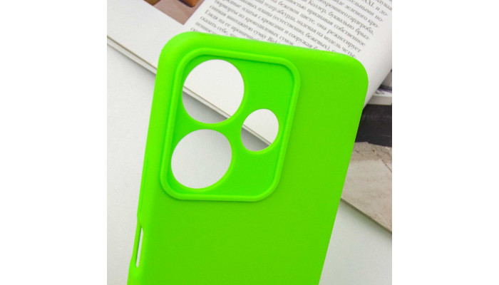 Чехол Silicone Cover Lakshmi Full Camera (AA) для Xiaomi Redmi 13 4G / Poco M6 4G Салатовый / Neon Green - фото