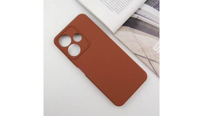 Чехол Silicone Cover Lakshmi Full Camera (AA) для Xiaomi Redmi 13 4G / Poco M6 4G Коричневый / Brown - фото