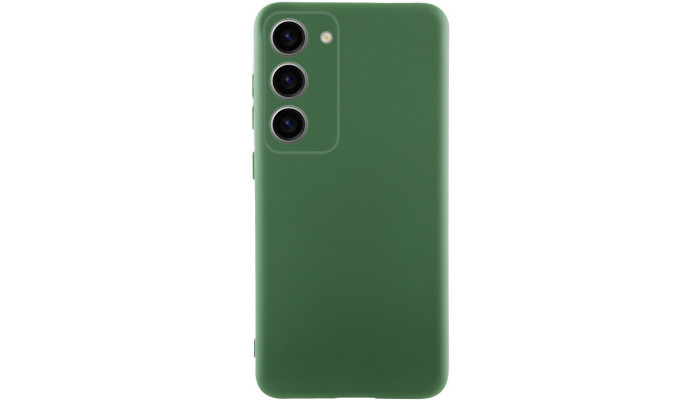 Чохол Silicone Cover Lakshmi Full Camera (AA) для Samsung Galaxy S24 FE Зелений / Dark green - фото