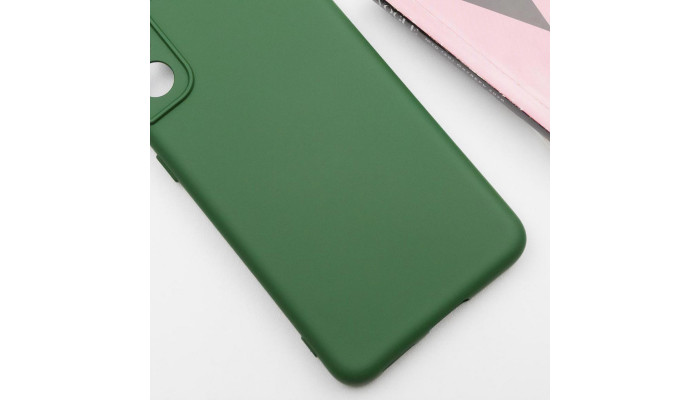 Чохол Silicone Cover Lakshmi Full Camera (AA) для Samsung Galaxy S24 FE Зелений / Dark green - фото