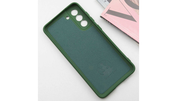 Чохол Silicone Cover Lakshmi Full Camera (AA) для Samsung Galaxy S24 FE Зелений / Dark green - фото