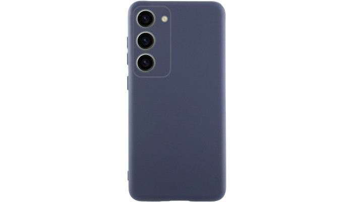 Чехол Silicone Cover Lakshmi Full Camera (AA) для Samsung Galaxy S24 FE Синий / Midnight blue - фото