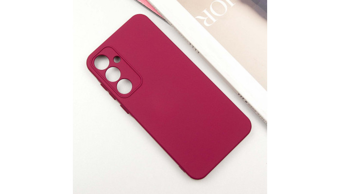 Чохол Silicone Cover Lakshmi Full Camera (AA) для Samsung Galaxy S24 FE Бордовий / Marsala - фото