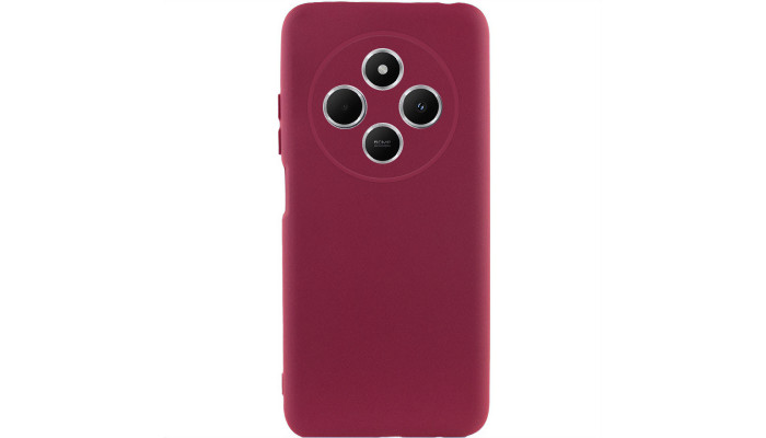 Чохол Silicone Cover Lakshmi Full Camera (AA) для Xiaomi Redmi 14C / Poco C75 Бордовий / Marsala - фото