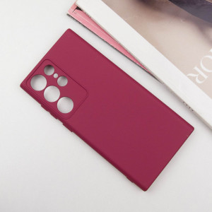 Чехол Silicone Cover Lakshmi Full Camera (AA) для Samsung Galaxy S25 Ultra Бордовый / Marsala