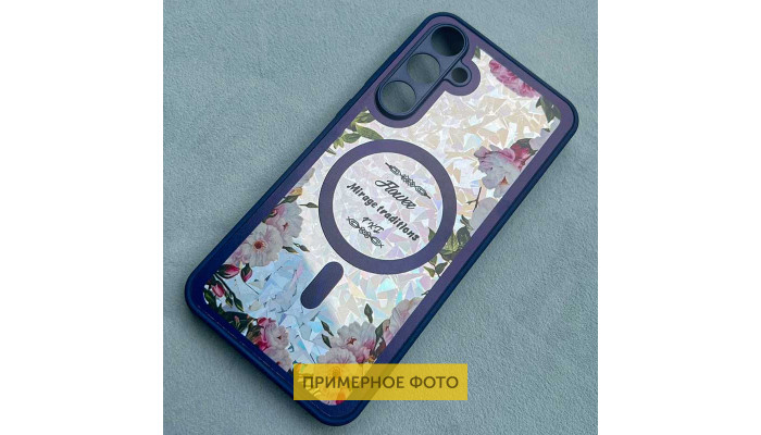 TPU+PC чохол Secret Flower для Xiaomi Poco X6 / Note 13 Pro 5G Navy Blue - фото