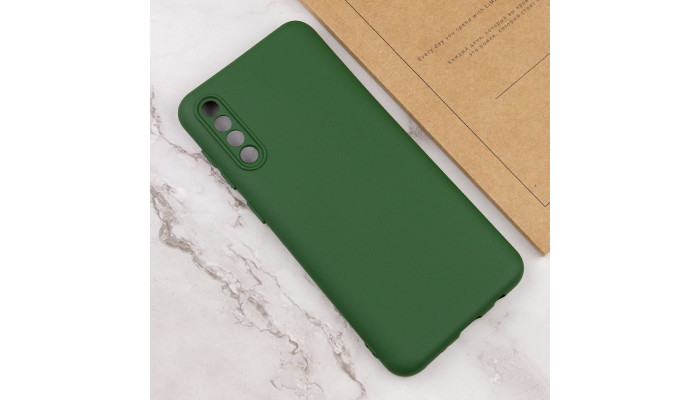 Чехол TPU GETMAN Liquid Silk Full Camera для Samsung Galaxy A50 (A505F) / A50s / A30s Зеленый / Dark green - фото