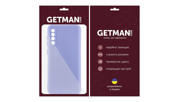 Чехол TPU GETMAN Liquid Silk Full Camera для Samsung Galaxy A50 (A505F) / A50s / A30s Сиреневый / Dasheen - фото