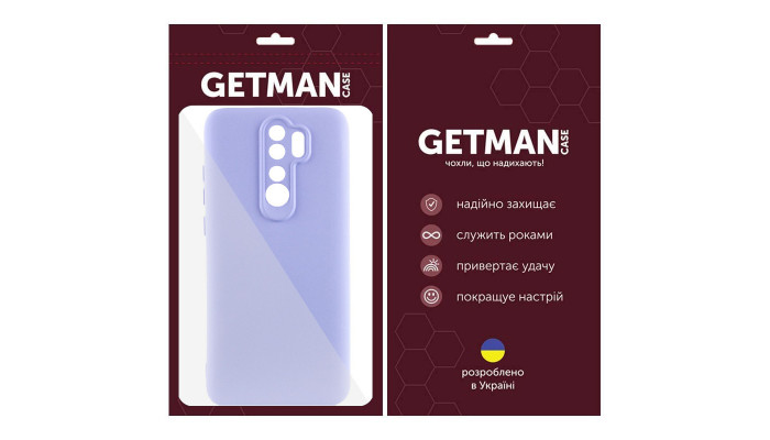 Чехол TPU GETMAN Liquid Silk Full Camera для Xiaomi Redmi Note 8 Pro Сиреневый / Dasheen - фото