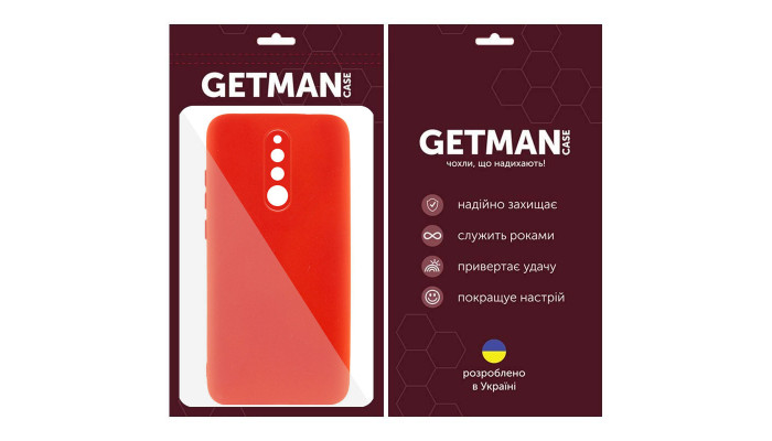 Чехол TPU GETMAN Liquid Silk Full Camera для Xiaomi Redmi 8 Красный / Red - фото