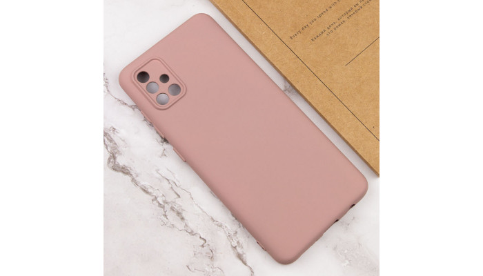 Чохол TPU GETMAN Liquid Silk Full Camera для Samsung Galaxy A51 Рожевий / Pink Sand - фото