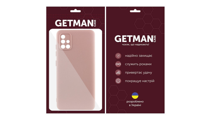 Чохол TPU GETMAN Liquid Silk Full Camera для Samsung Galaxy A51 Рожевий / Pink Sand - фото