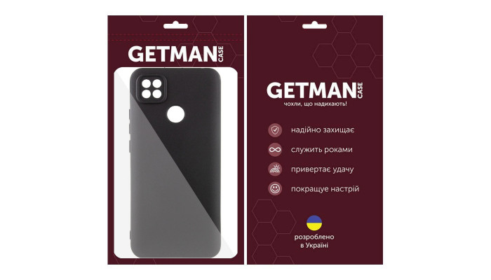 Чохол TPU GETMAN Liquid Silk Full Camera для Xiaomi Redmi 9C Чорний / Black - фото