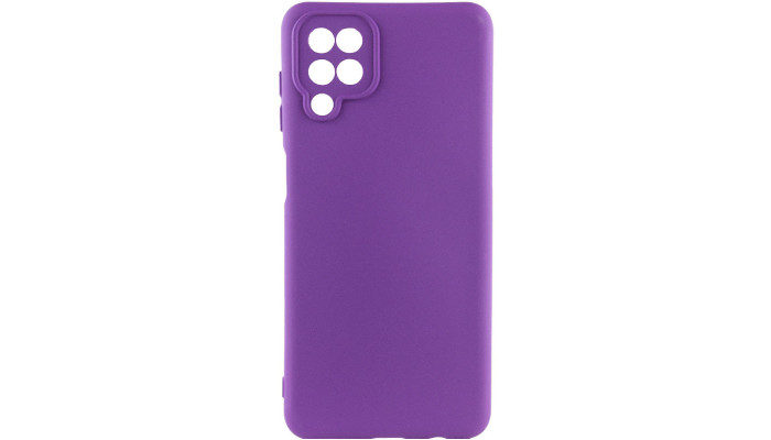 Чохол TPU GETMAN Liquid Silk Full Camera для Samsung Galaxy A12 Фіолетовий / Purple - фото