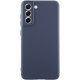 Чехол TPU GETMAN Liquid Silk Full Camera для Samsung Galaxy S21 Синий / Midnight Blue - фото