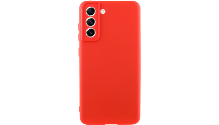 Чехол TPU GETMAN Liquid Silk Full Camera для Samsung Galaxy S21 FE Красный / Red - фото