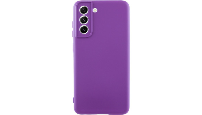 Чехол TPU GETMAN Liquid Silk Full Camera для Samsung Galaxy S21 FE Фиолетовый / Purple - фото