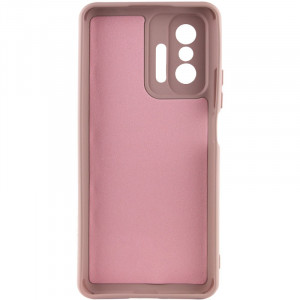 Чехол TPU GETMAN Liquid Silk Full Camera для Xiaomi 11T / 11T Pro Розовый / Pink Sand