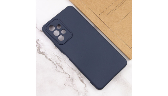 Чохол TPU GETMAN Liquid Silk Full Camera для Samsung Galaxy A13 4G Синій / Midnight Blue - фото