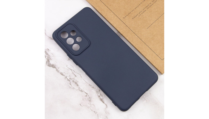 Чохол TPU GETMAN Liquid Silk Full Camera для Samsung Galaxy A23 4G Синій / Midnight Blue - фото