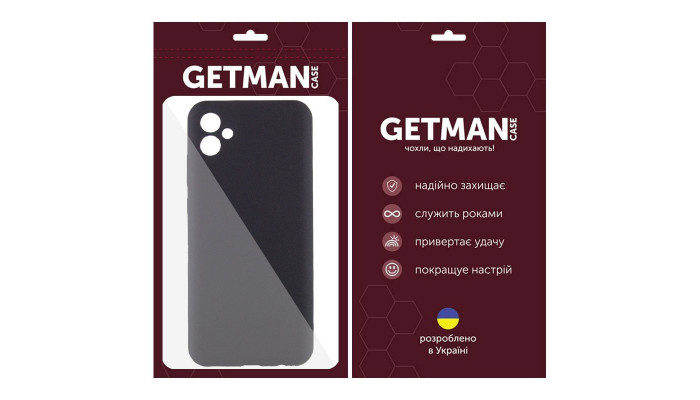 Чохол TPU GETMAN Liquid Silk Full Camera для Samsung Galaxy A05 Чорний / Black - фото