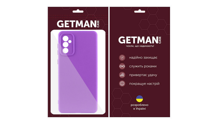 Чехол TPU GETMAN Liquid Silk Full Camera для Samsung Galaxy A55 Фиолетовый / Purple - фото