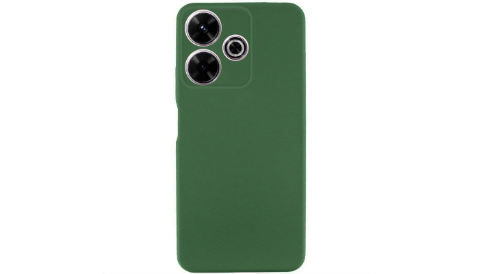 Чохол TPU GETMAN Liquid Silk для Xiaomi Redmi 13 4G / Poco M6 4G Зелений / Dark green - фото