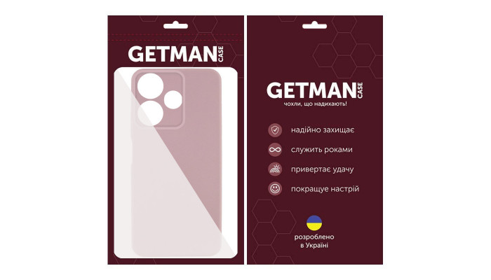 Чохол TPU GETMAN Liquid Silk для Xiaomi Redmi 13 4G / Poco M6 4G Рожевий / Pink Sand - фото