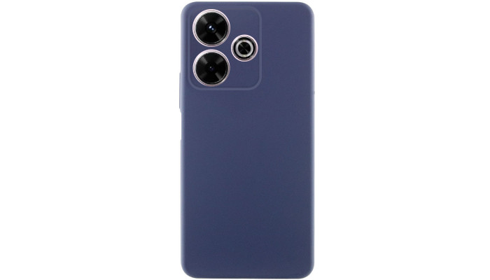 Чехол TPU GETMAN Liquid Silk для Xiaomi Redmi 13 4G / Poco M6 4G Синий / Midnight Blue - фото