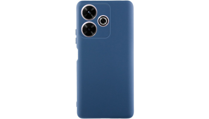 Чехол TPU GETMAN Liquid Silk для Xiaomi Redmi 13 4G / Poco M6 4G Синий / Navy Blue - фото