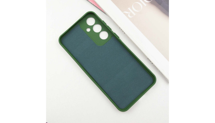 Чохол TPU GETMAN Liquid Silk Full Camera для Samsung Galaxy S24 FE Зелений / Dark green - фото