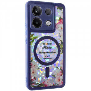 TPU+PC чехол Secret Flower для Xiaomi Poco X6 / Note 13 Pro 5G Navy Blue