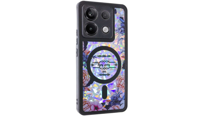 TPU+PC чохол Secret Flower для Xiaomi Poco X6 / Note 13 Pro 5G Black - фото