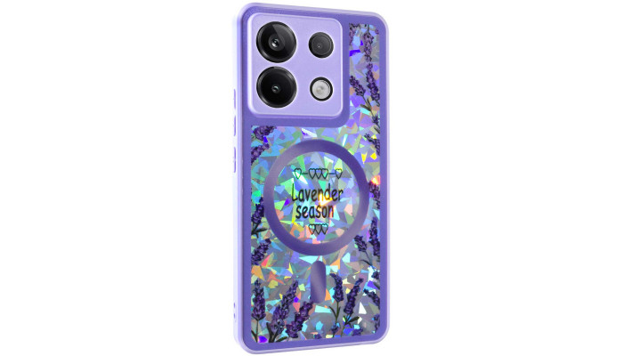 TPU+PC чохол Secret Flower для Xiaomi Poco X6 / Note 13 Pro 5G Lilac - фото