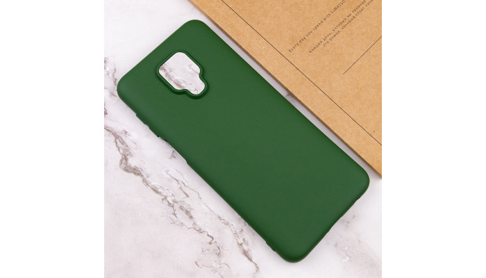 Чохол Silicone Cover Lakshmi (AA) для Xiaomi Redmi Note 9s / Note 9 Pro / Note 9 Pro Max Зелений / Dark green - фото