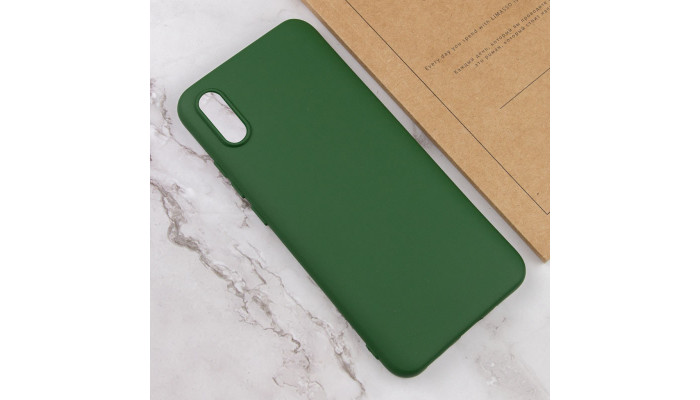 Чехол Silicone Cover Lakshmi (AA) для Xiaomi Redmi 9A Зеленый / Dark green - фото