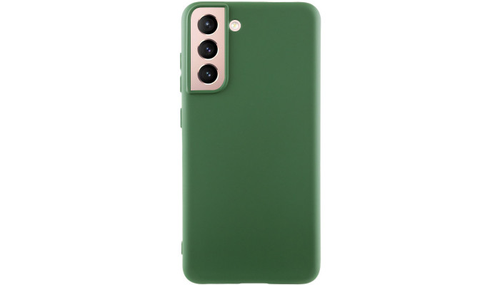 Чохол Silicone Cover Lakshmi (AA) для Samsung Galaxy S21 Зелений / Dark green - фото