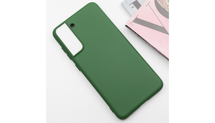 Чохол Silicone Cover Lakshmi (AA) для Samsung Galaxy S21 Зелений / Dark green - фото