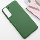 Чохол Silicone Cover Lakshmi (AA) для Samsung Galaxy S21 Зелений / Dark green - фото