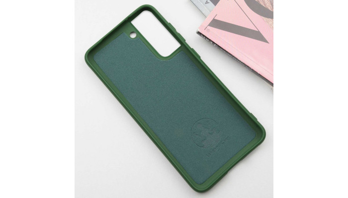 Чохол Silicone Cover Lakshmi (AA) для Samsung Galaxy S21 Зелений / Dark green - фото