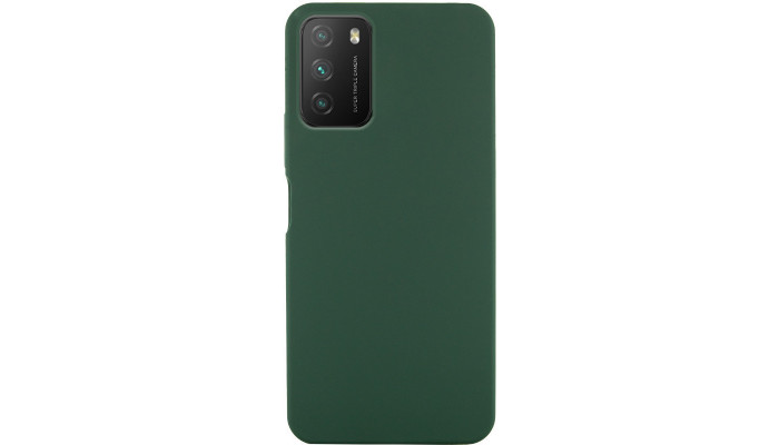 Чехол Silicone Cover Lakshmi (AA) для Xiaomi Poco M3 Зеленый / Dark green - фото