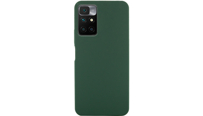 Чохол Silicone Cover Lakshmi (AA) для Xiaomi Redmi 10 Зелений / Dark green - фото