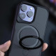 TPU+PC чохол Metal Buttons with MagSafe Carbon Ring для Apple iPhone 16 Pro (6.3