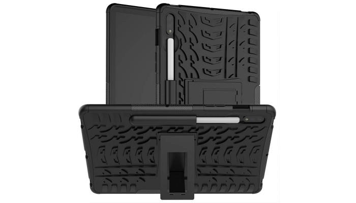 TPU+PC чехол Protector Stand для Samsung Galaxy Tab S9+ / S9+ FE 12,4'' Black - фото