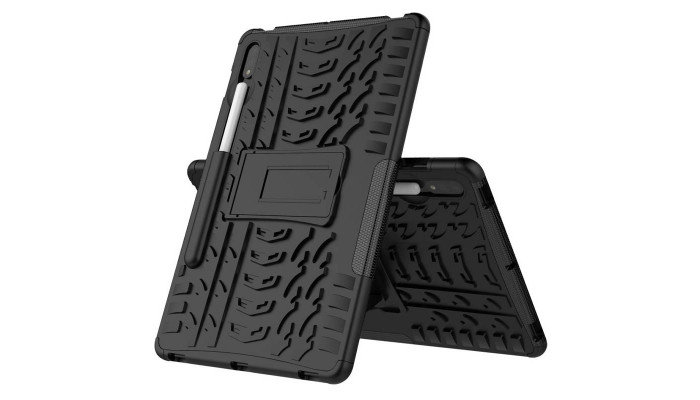 TPU+PC чехол Protector Stand для Samsung Galaxy Tab S9+ / S9+ FE 12,4'' Black - фото