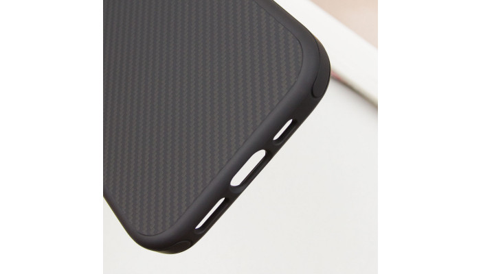 Чехол TPU+PC Carbon with MagSafe для Apple iPhone 16 (6.1