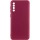 Чохол TPU GETMAN Liquid Silk Full Camera для Samsung Galaxy A50 (A505F) / A50s / A30s Бордовий / Marsala - фото